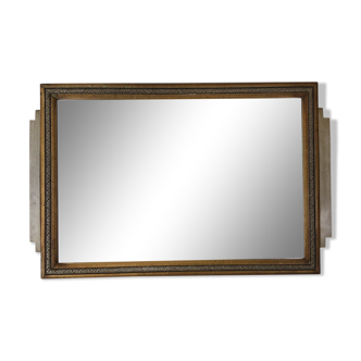 Painted wooden mirror Art deco 64 by 42cm