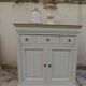 Small Louis Philippe style sideboard of beautiful craftsmanship, enhanced in storm gray.