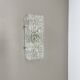 cubic Hollywood Regency Ice Glass Wall Light Made by Kalmar Lights, 1960s