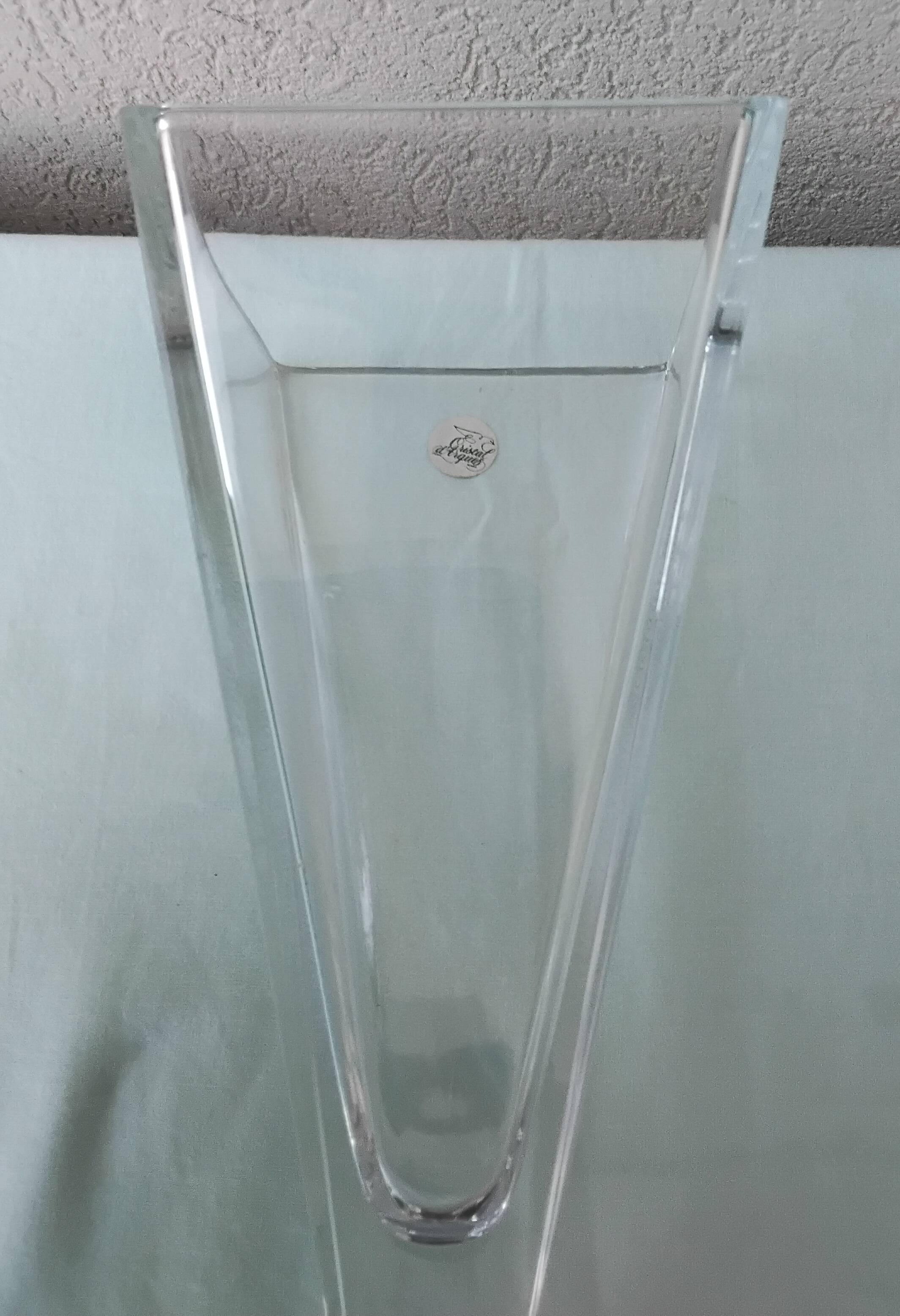 Designer crystal vase