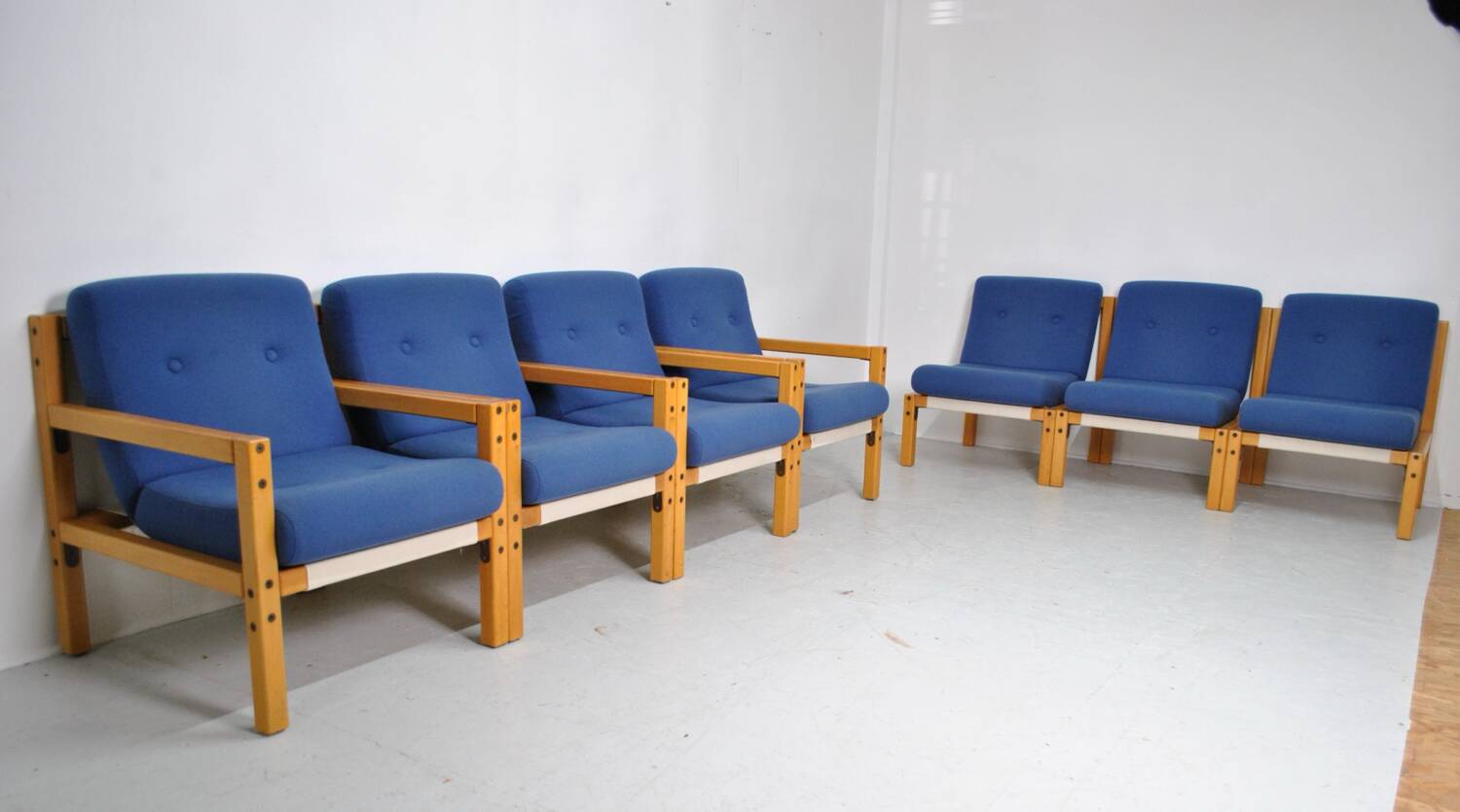 4 Flototto armchairs 1970