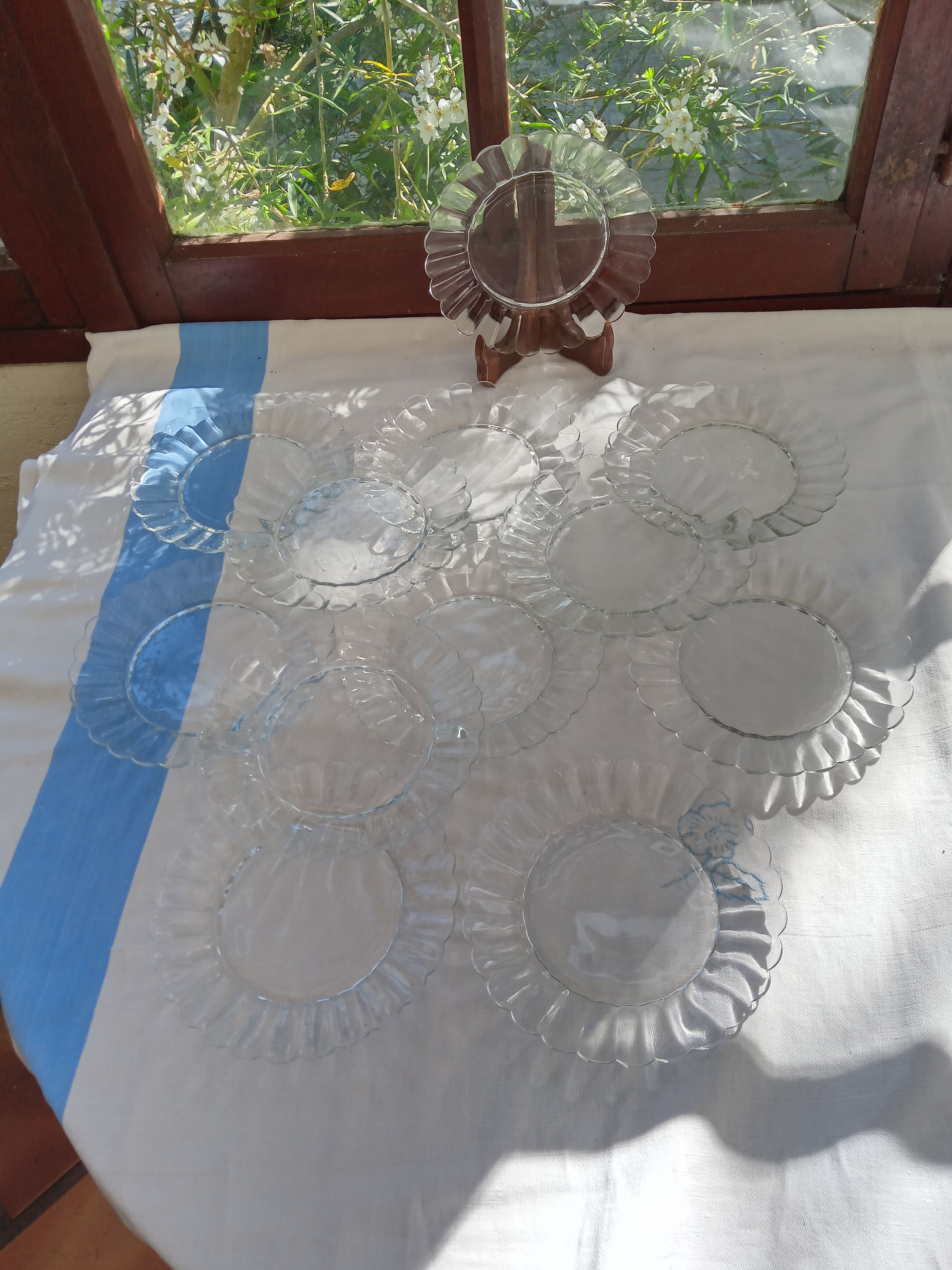 12 assiettes à dessert marguerite Duralex / Lesieur