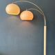 Space Age Dijkstra double arc white mushroom floor lamp