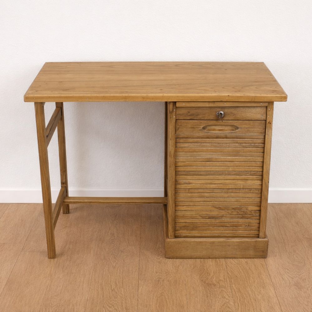 Vintage 1940s Oak Desk