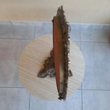 Mirror on foot, swivel, brass, mid-late nineteenth, rock style.