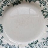 Antique ironstone plate from Saint-Amand – Guadeloupe model