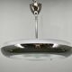 1930s Bauhaus UFO Chrome and Glass Pendant Light, Czechoslovakia