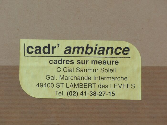 Mirror with turned wooden frame imitation bamboo