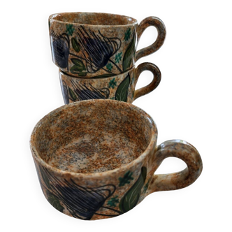 3 Valllauris cups