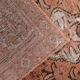 Overdyed handmade persian rust brown wool area rug - 241x342cm