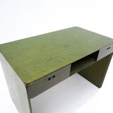 Bureau en bois vert du milieu du siècle