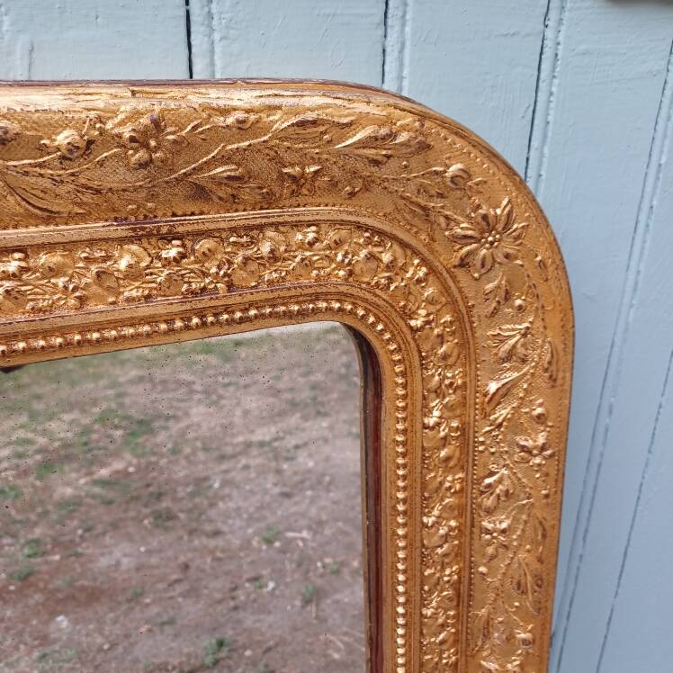Louis-philippe golden mirror 105 x 78 cm