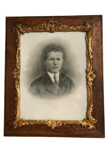 Old frame wood and gold