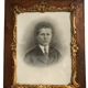 Old frame wood and gold