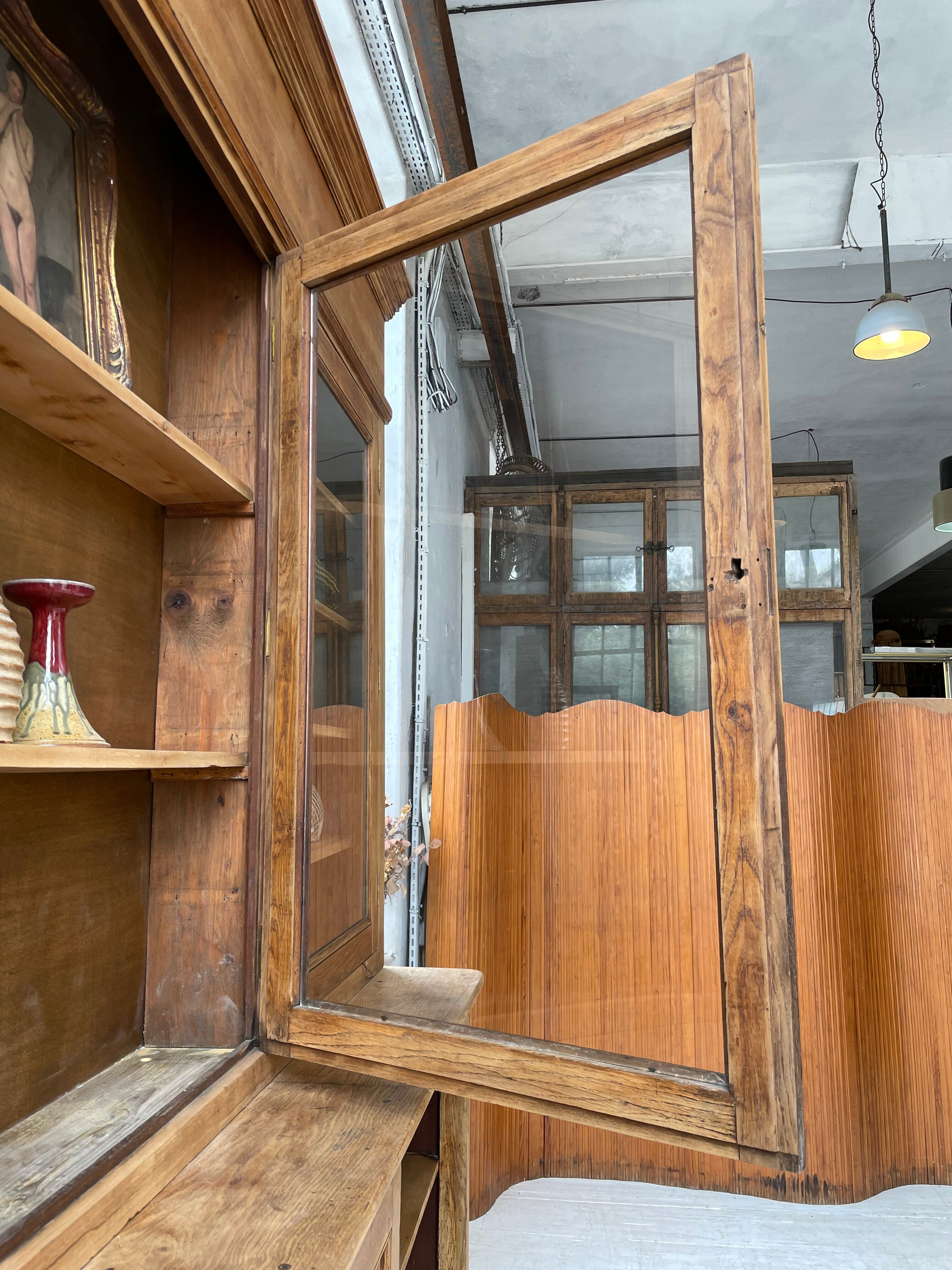 Oak showcase bookcase