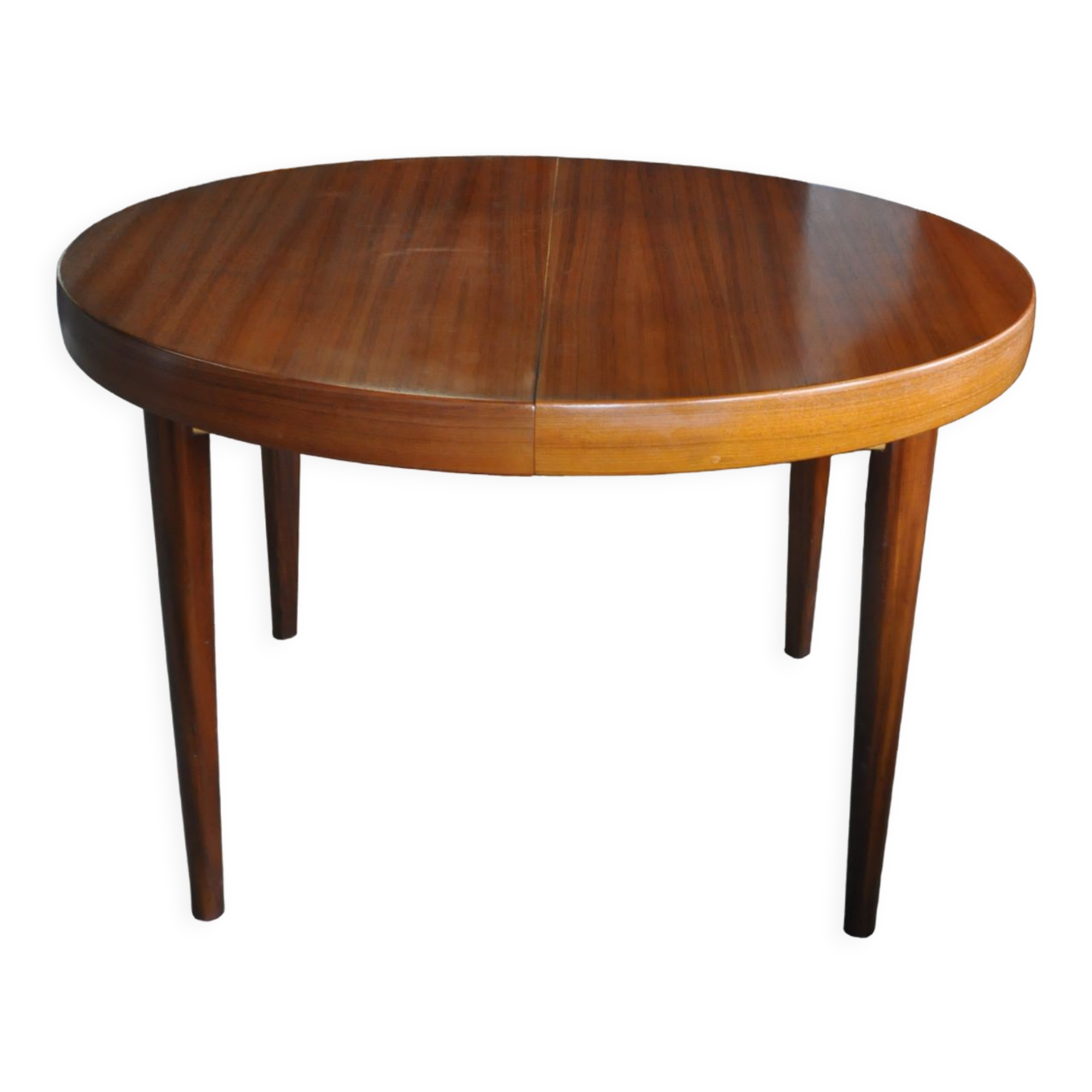 Scandinavian round extending table.