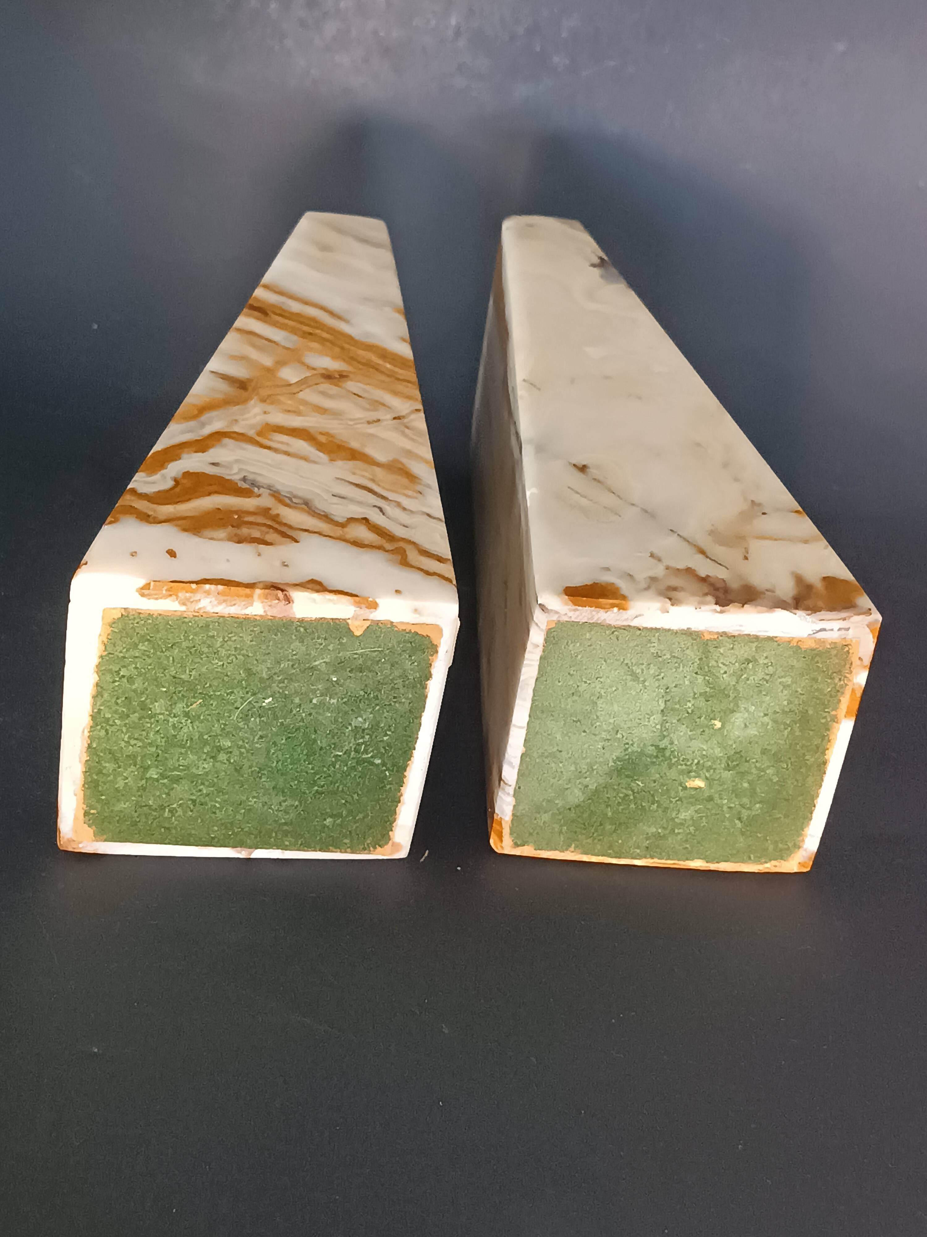 Vintage pyramid onyx bookends