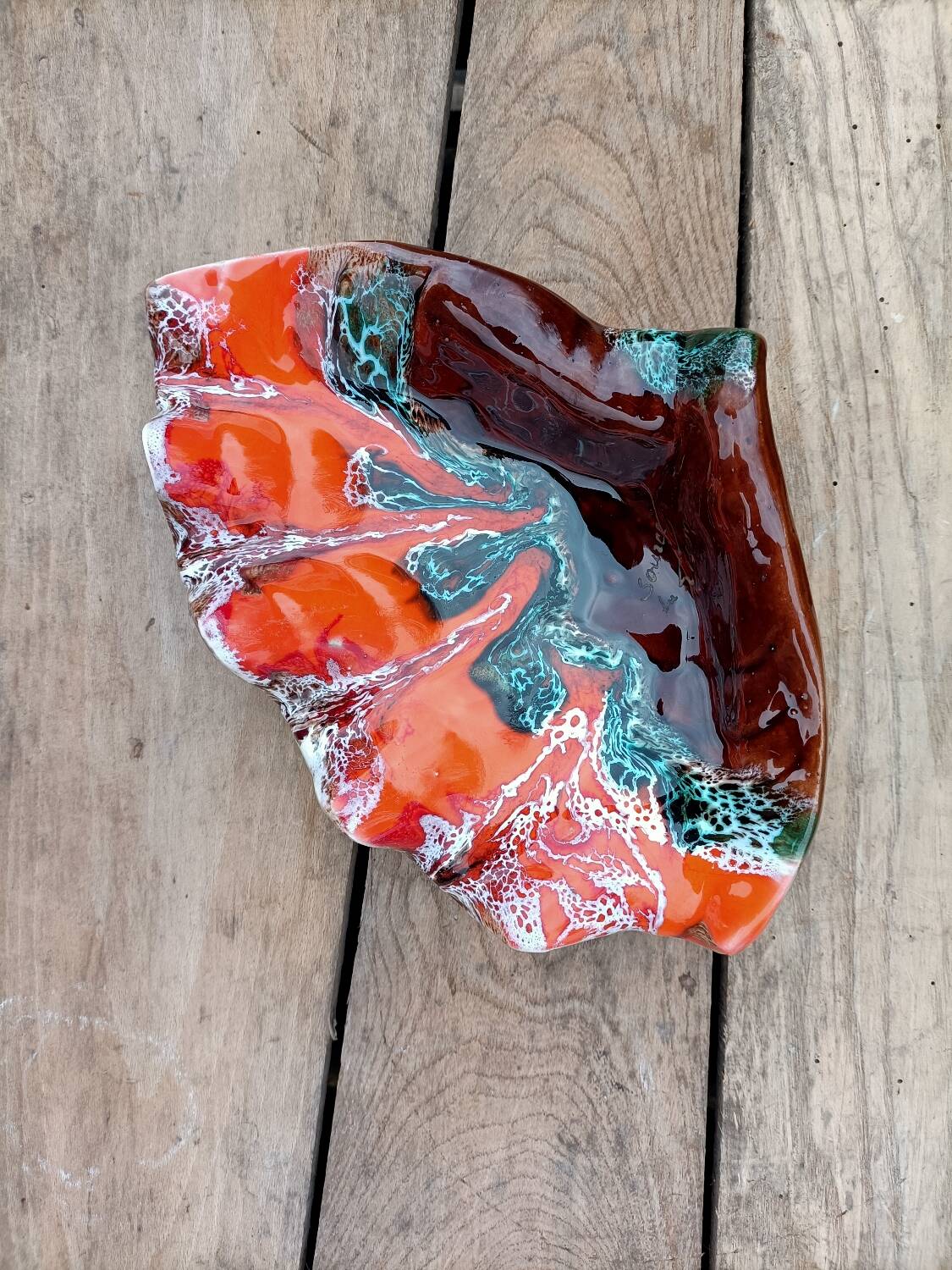 Retro ceramic ashtray