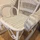 Child rocking chair rattan white