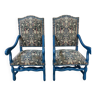 Paire de fauteuil vintage tapisserie d'origine