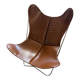 AA Butterfly armchair in brown perforated leather – iconic Airborn design