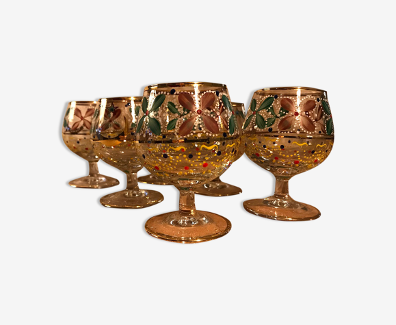 6 verres ballon à pied marocain