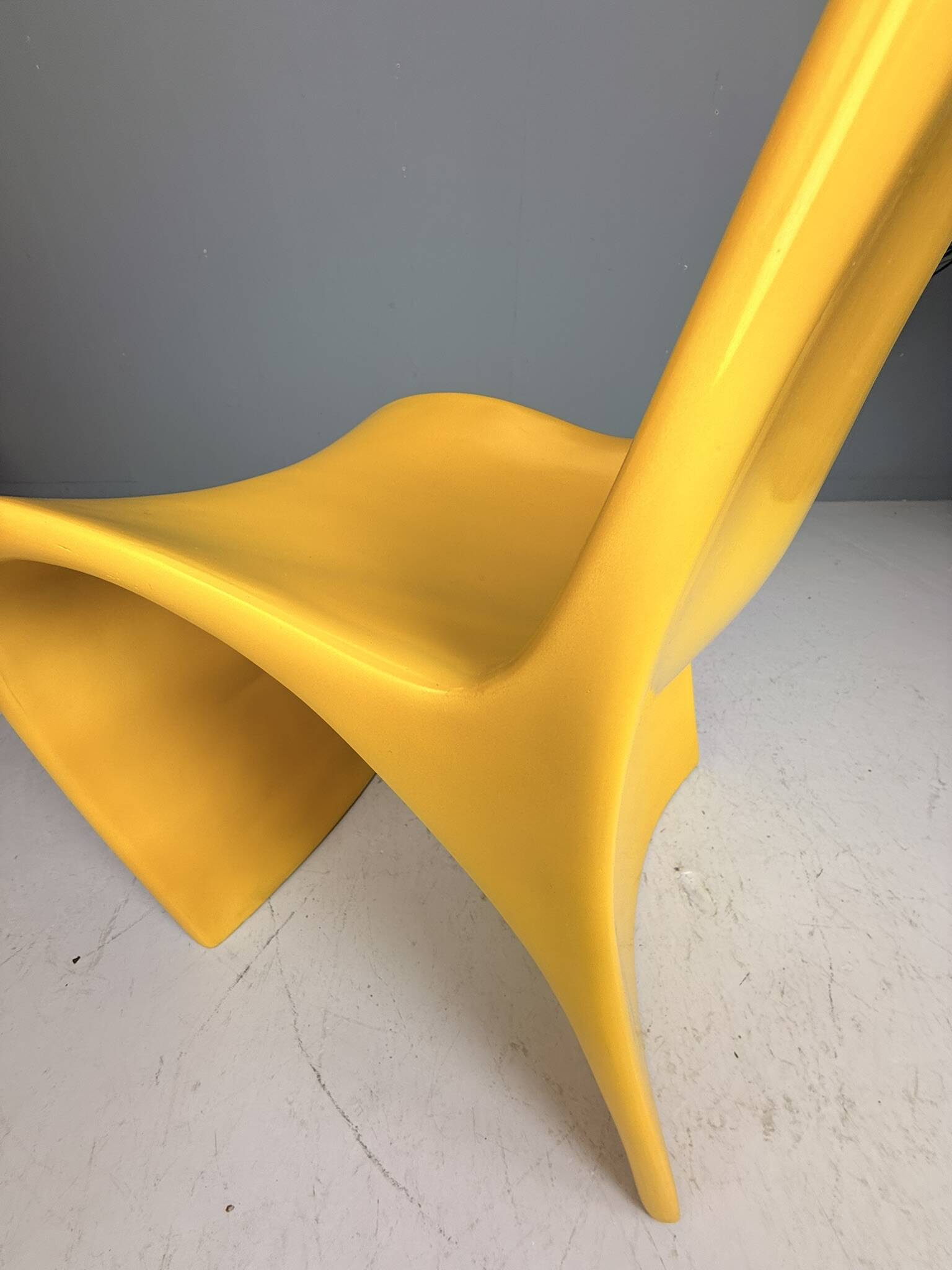 Sculptural Molded Fiberglass Chair, Europe, 1970s