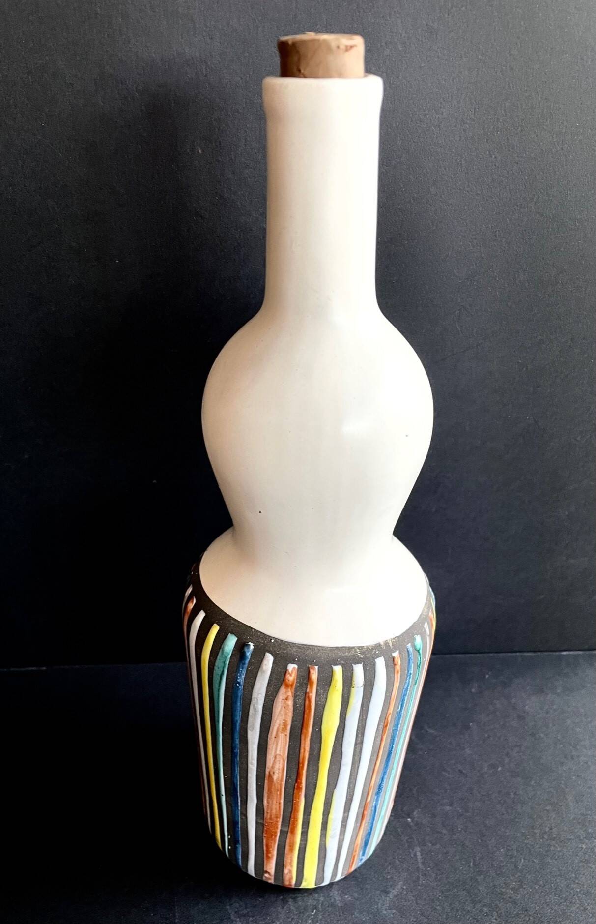 “Fine” earthenware bottle Roger Capron Vallauris