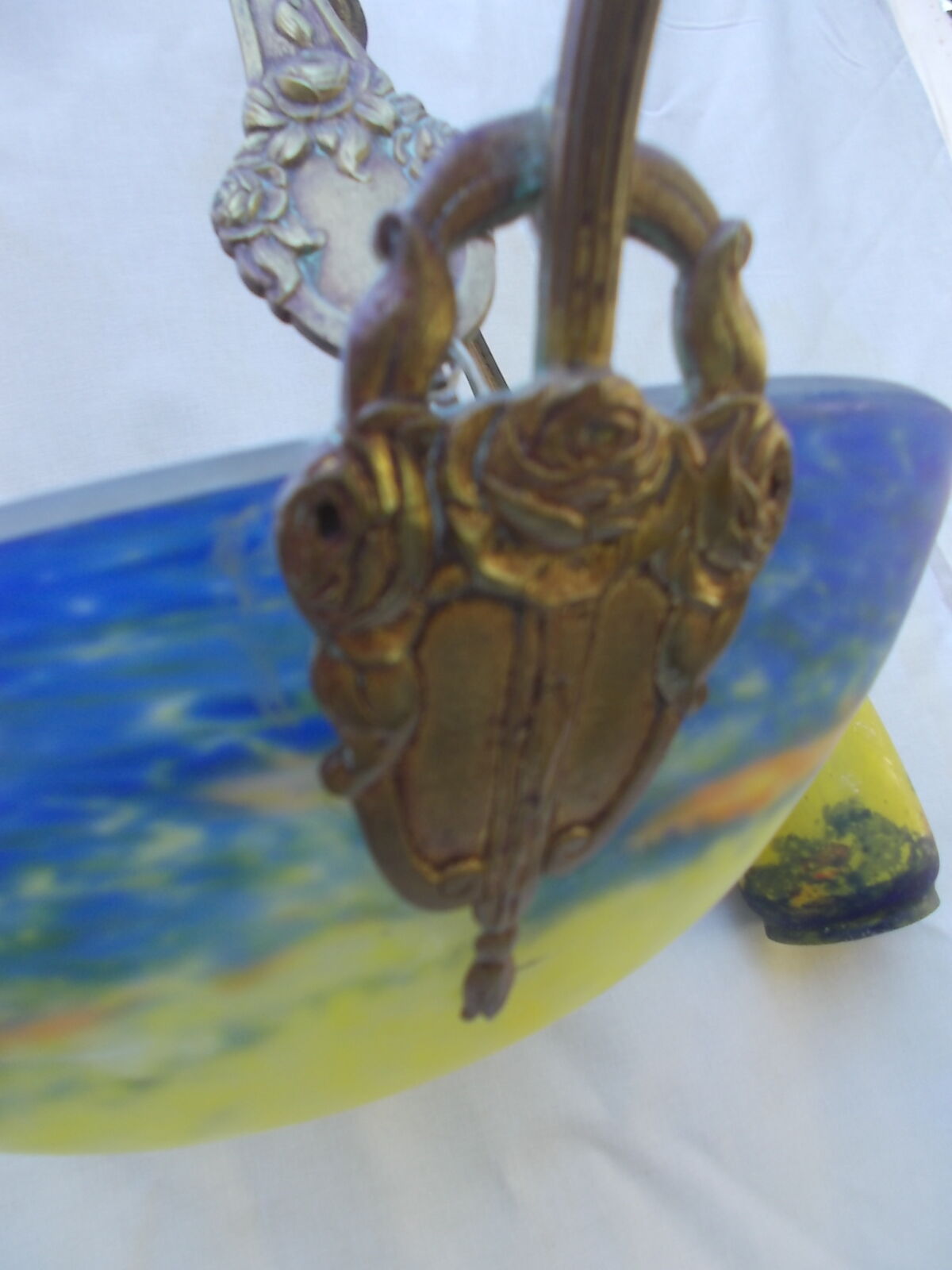 Art Deco chandelier in glass paste