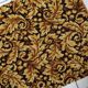 1960s German acrylic runner with gold and brown foliate 2.2' x 10.9' - 1C1288