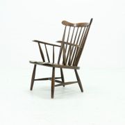 Fauteuil scandinave à dossier fuseau années 1960
