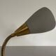 Pair of grey metal and brass wall lights, 1960s, Germany