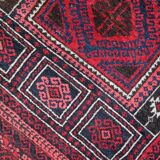 Tapis de Prière Vintage Baluch Fait Main en Laine – 94 x 152 cm