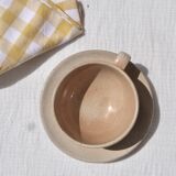 Stoneware cup with saucer Grès du Marais