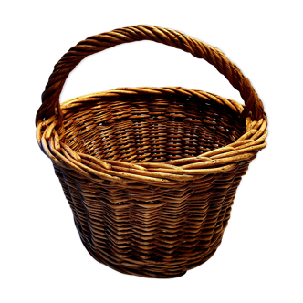 Panier à olives ancien en osier