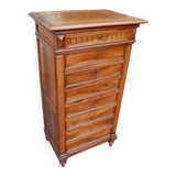 Semainier Napoléon III en noyer fin du 19e siècle