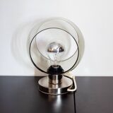Lampe space age en chrome et verre fumé, 1970