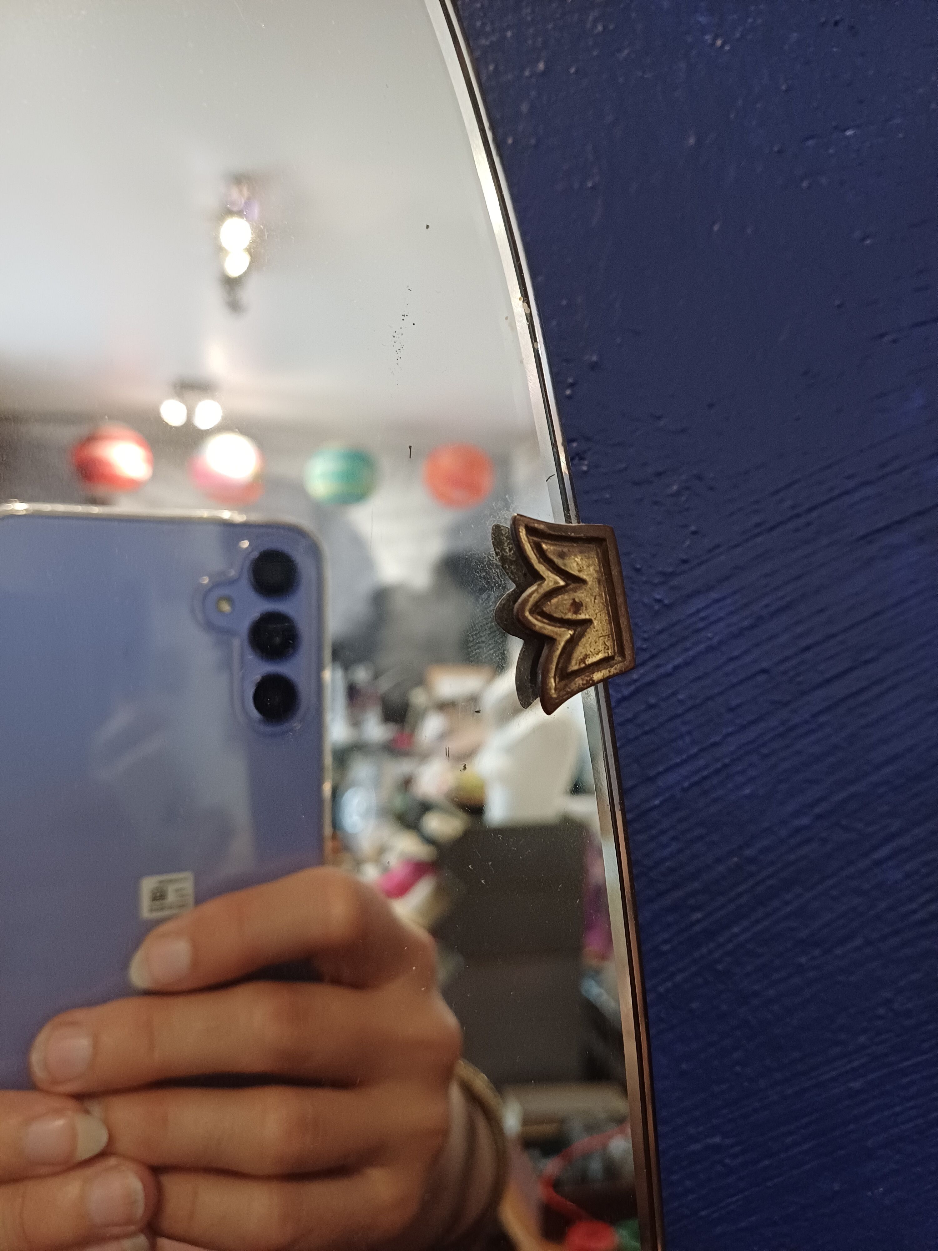 Dressing table large mirror free form vintage 1950