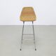 3x bar stool in rattan and chrome by rohé noordwolde, 1960s
