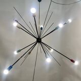 Black Sputnik Ceiling Lamp,  stilnovo 1949