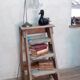 Old stepladder h89cm decorative artisan workshop
