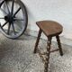 Half-moon pearl tripod stool
