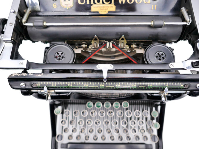 Machine à écrire underwood 6-11 révisée ruban neuf noir 1930