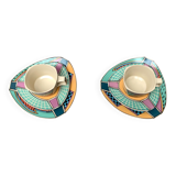 Postmodern Flash One Series coffee service, plates, cups, saucers by Dorothy Hafner for Rosenthal, 1980s, Set of 6