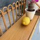 Superb and rare vintage rattan shelf.
