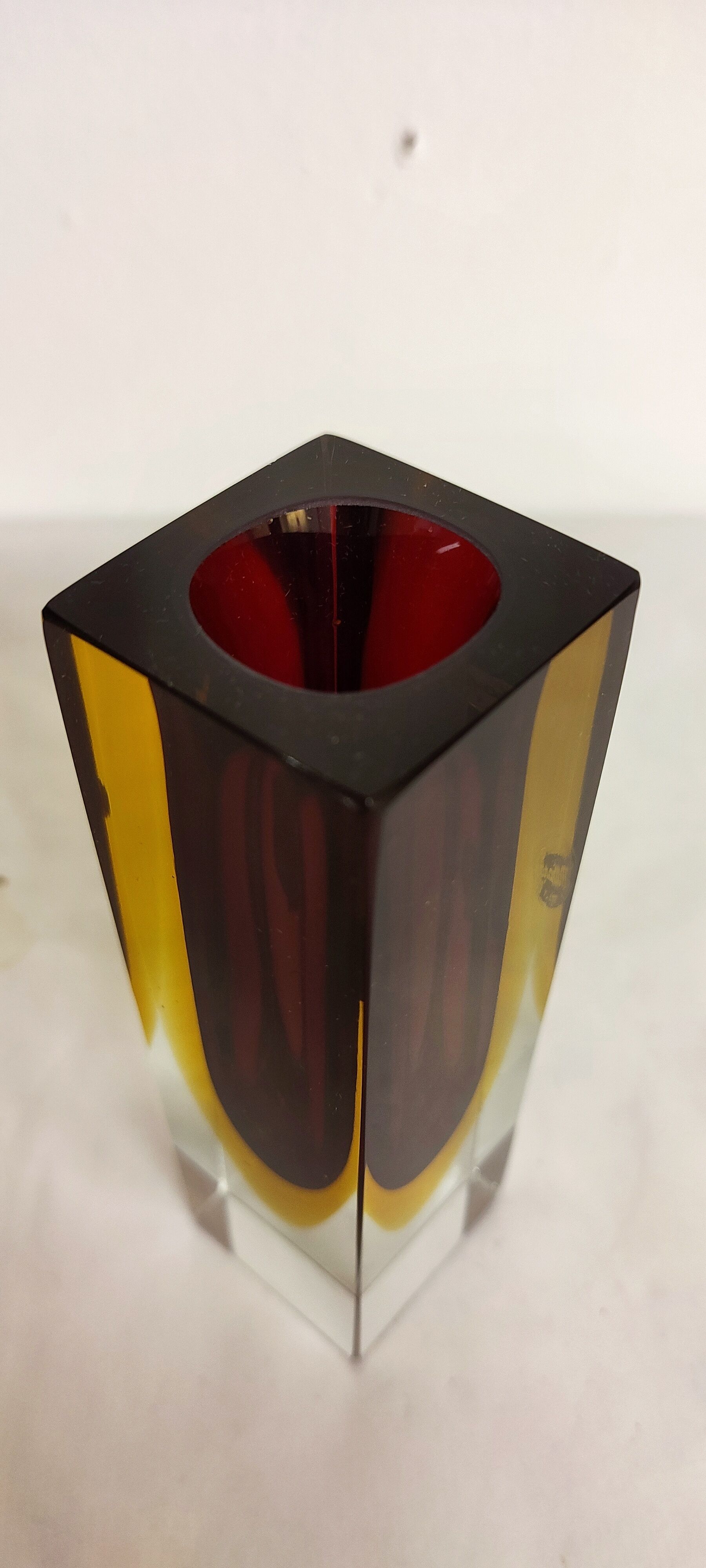 Violet vase "Sommerso" of Murano glass. Italy 1960s.