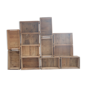 Lot de 12 caisses en