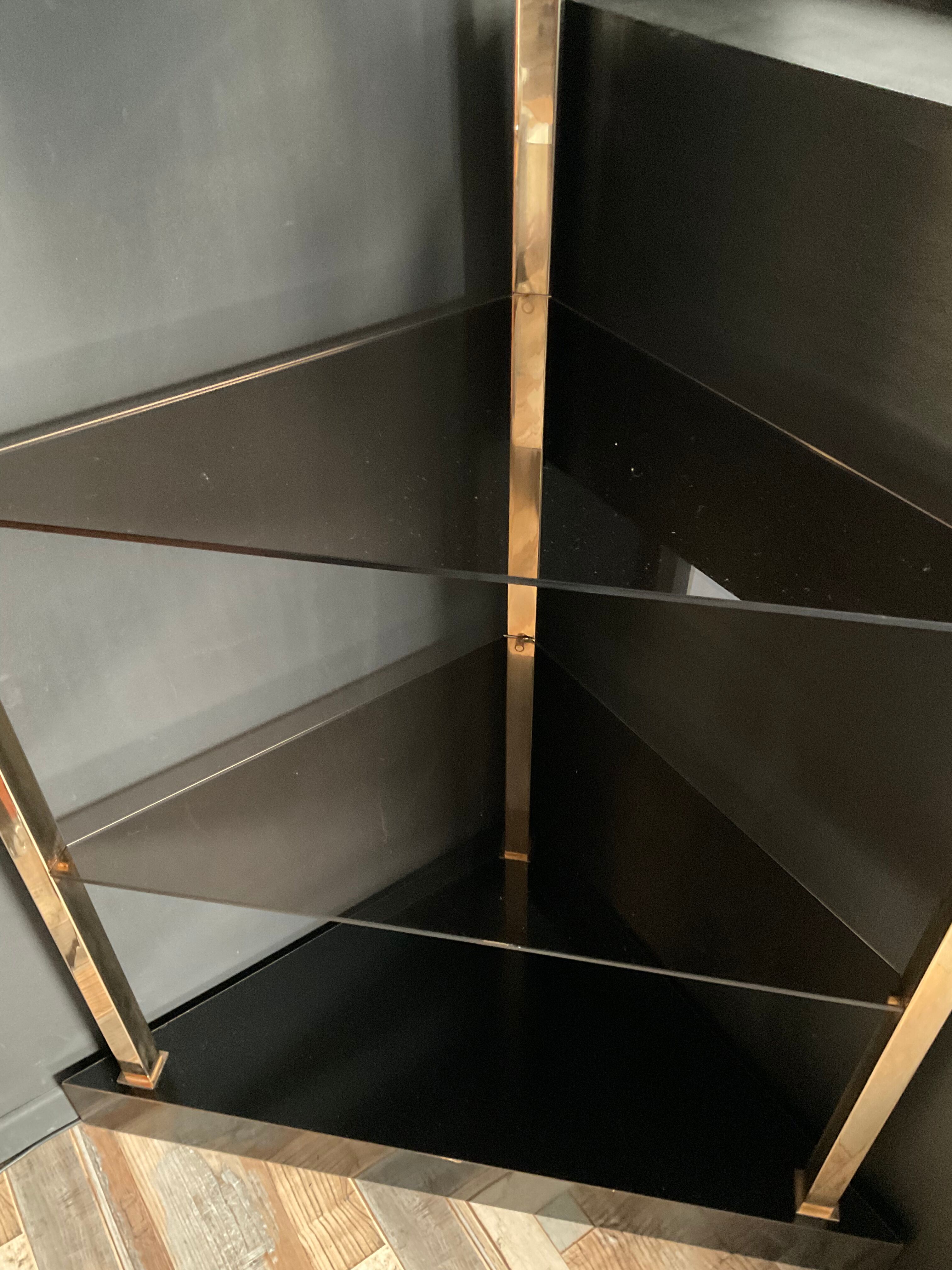 70s brass light shelf