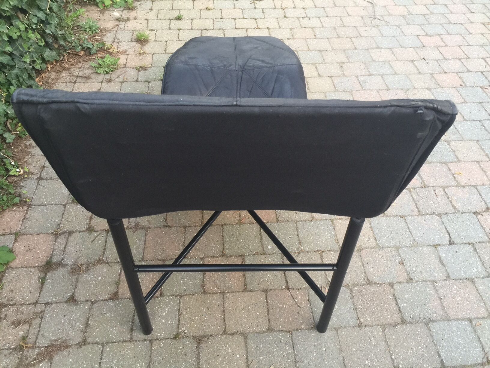 Leather lounge chair  by wrong Björklund  1980 s