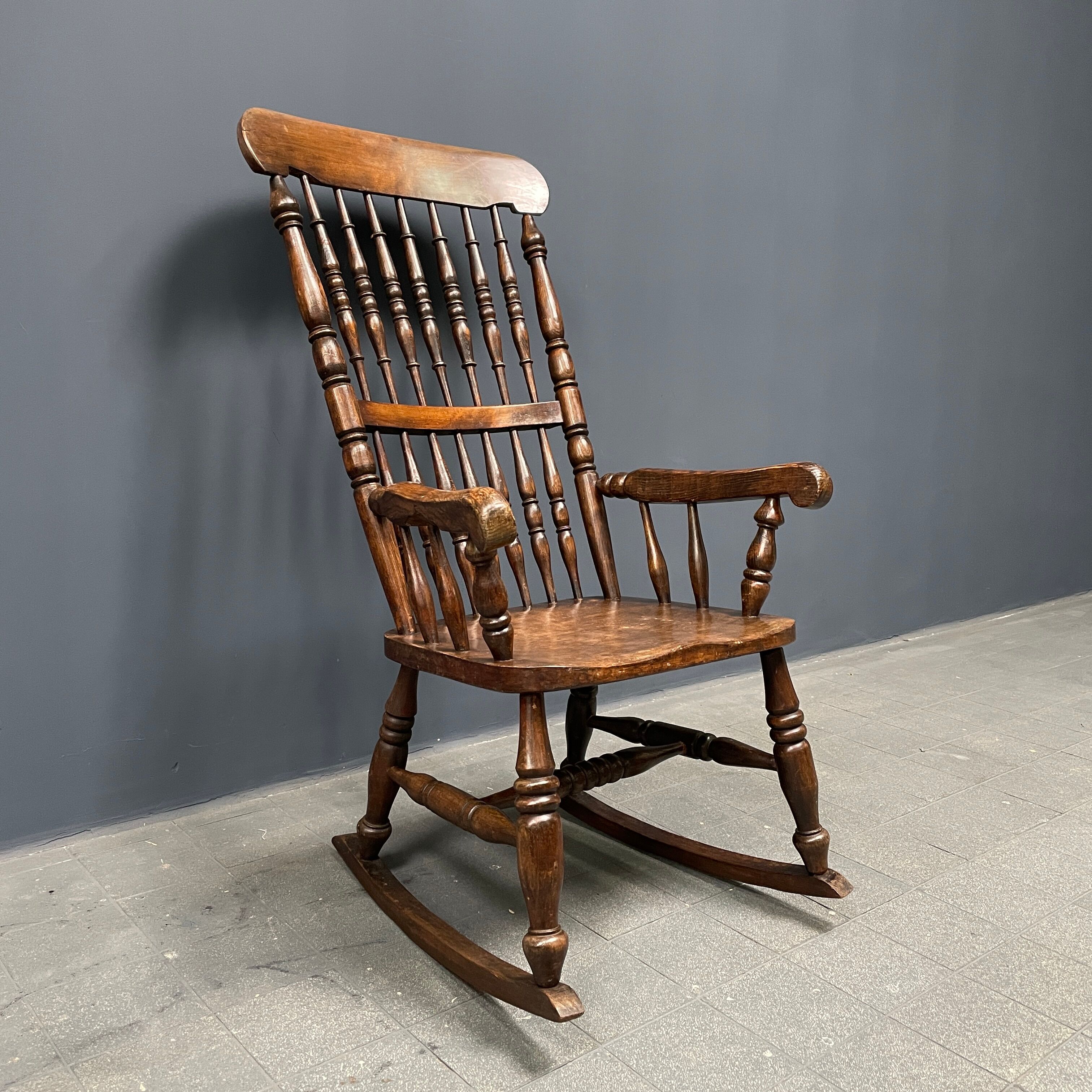 Antique Dutch rocking chair from the early 1900s